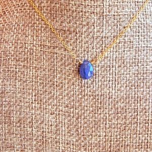 TANZANITE Necklace Minimalist Crystal Gemstone December Birthstone